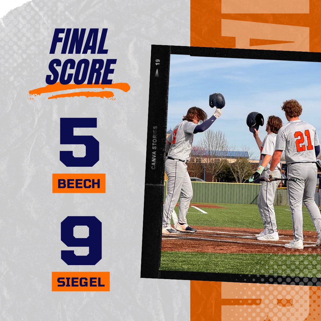 Beech started off strong in the 1st 2 innings with several hits & @Kadenpowell2026 added another HR to his stats for the 3rd one of the season, & Kaden Peach led the team with 3 hits. But we fell to Siegel 9-5. We’re back in action Monday night at home against Station Camp.
