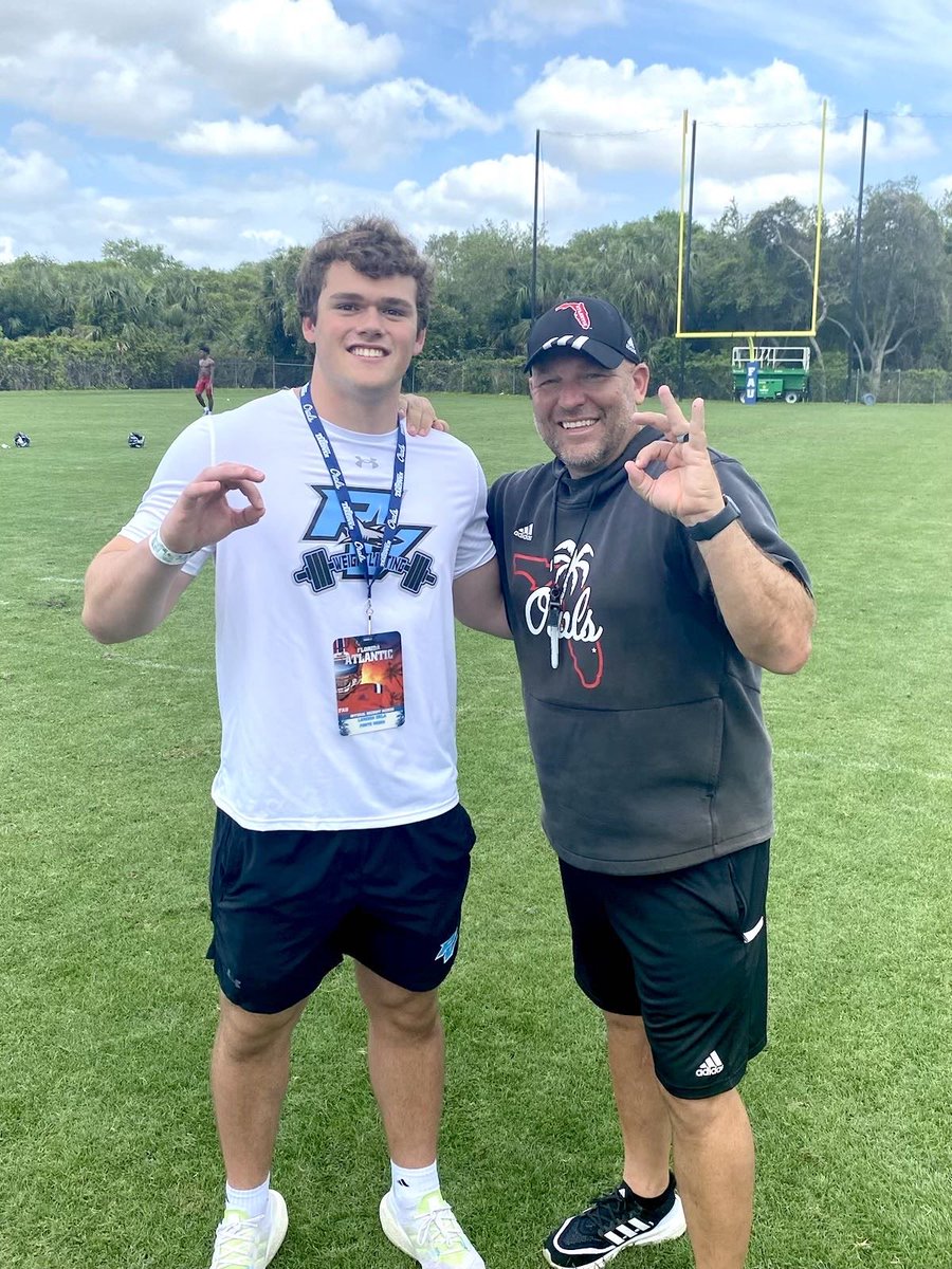 Enjoyed an electric day in Paradise! Thank you @FAUFootball and @chadlunsford @4Warinner @CoachCFrye @MattSmiddy for hosting me! 🦉