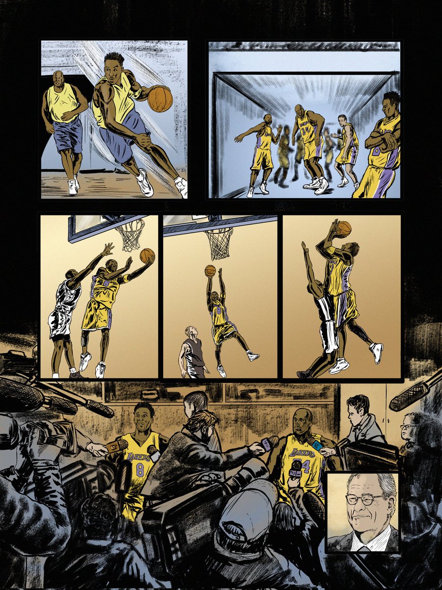 Page for a German magazine about NBA #comics #art #basketball #nba #artist #drawing