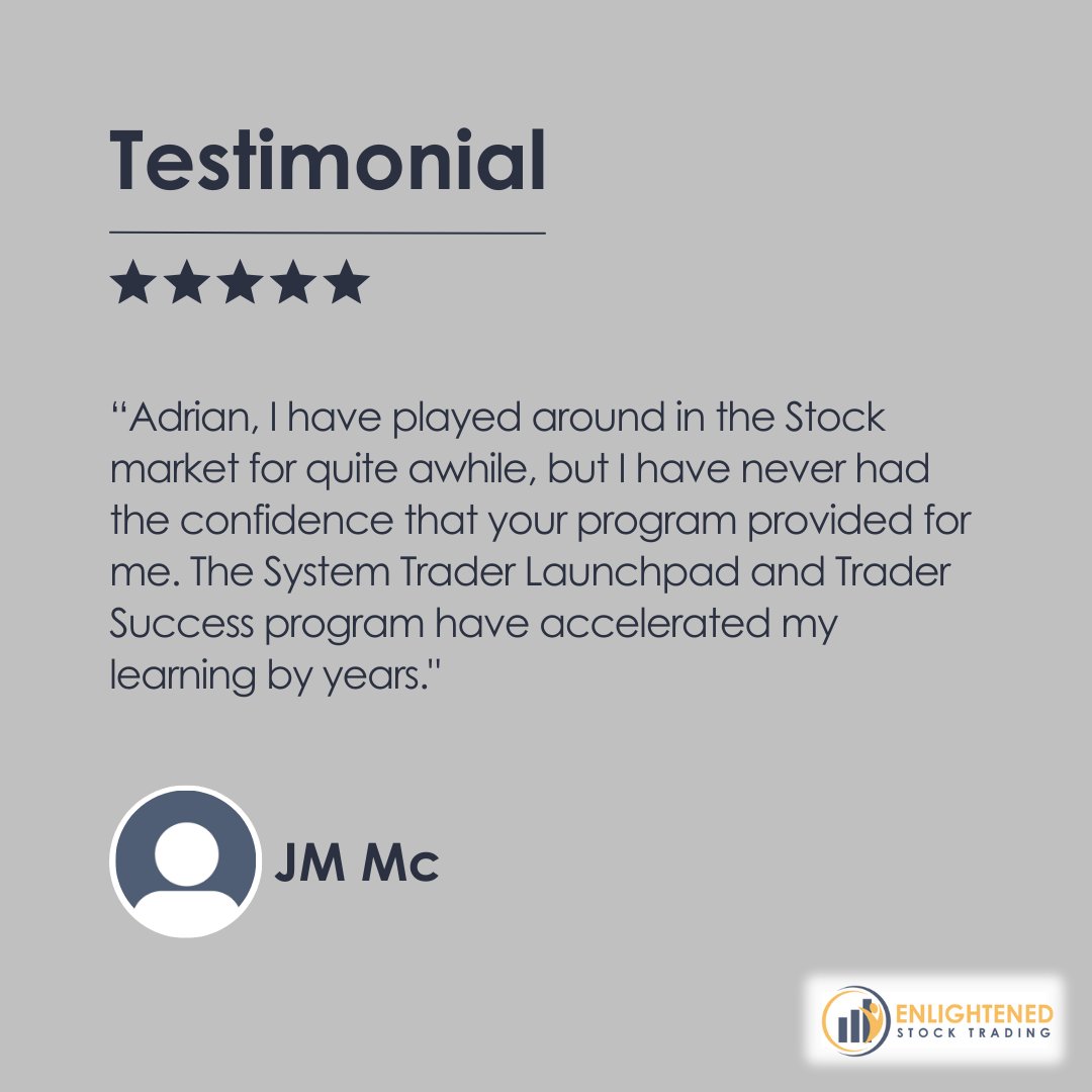 EnlightenStock's tweet image. Jumpstart your trading expertise like JM with the Trader Success System!

Join now and leap years ahead in your trading journey! enlightenedstocktrading.com/learn-stock-tr…

#TradeWithConfidence #SystematicSuccess #EnlightenedStockTrading