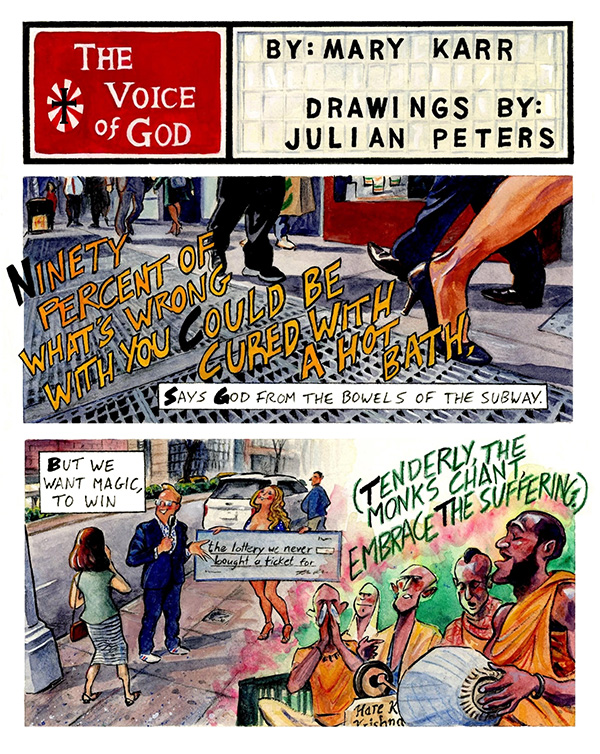 winningwriters's tweet photo. Our March newsletter features "The Voice of God", a poem by @marykarrlit, illustrated by @jpeterscomics
https://t.co/IDzHBsXkGL https://t.co/Ncq4tPWfzj