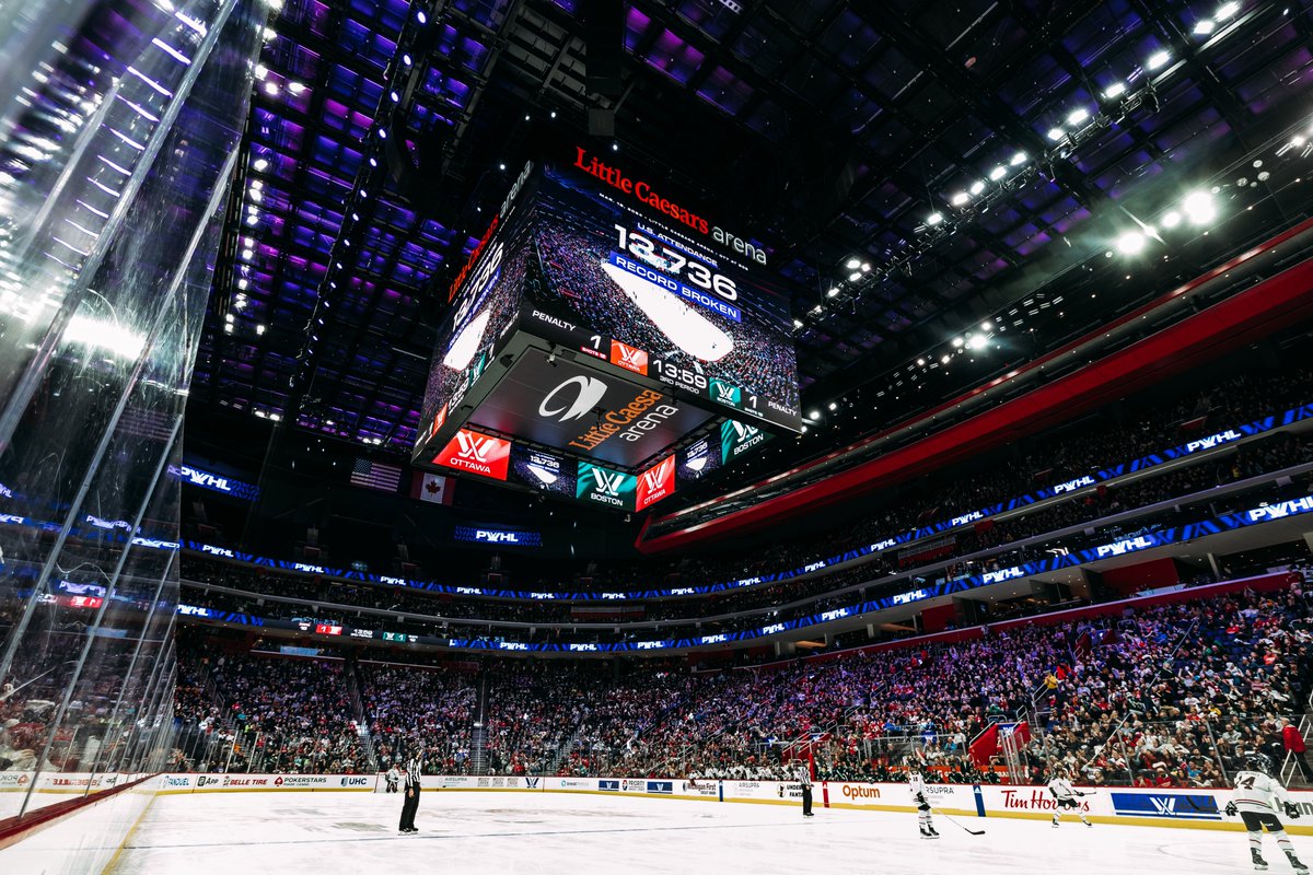 DetroitRedWings's tweet photo. What a game. What a night.

Thanks for bringing a game to Little Caesars Arena, @thepwhlofficial 🙌🤩 https://t.co/xl4VUlkkkG