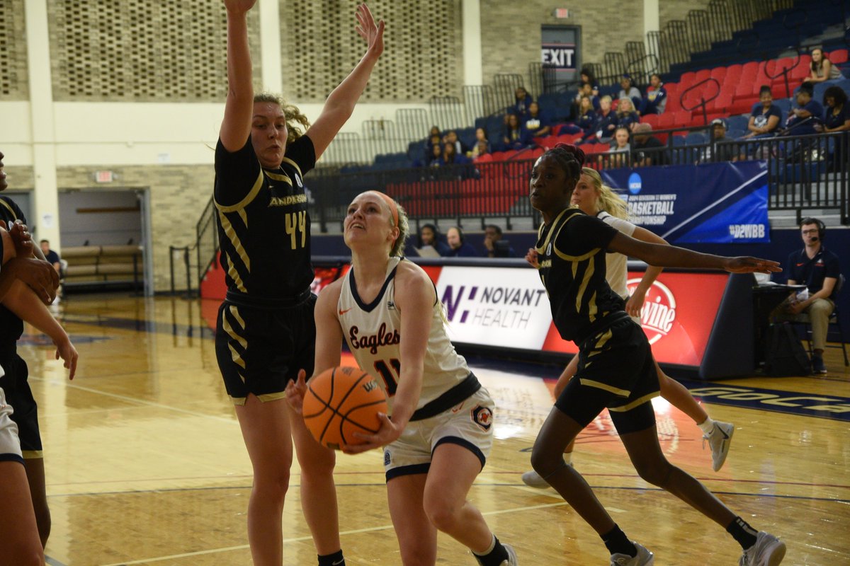 CN_Eagles's tweet photo. Thanks to one of the best defensive performances of the season, @CNwbasketball wore down Anderson to secure a 20-point NCAA regional semifinal win😎

📰 https://t.co/G9JQZP7oLj https://t.co/JcCLeqp8Xm