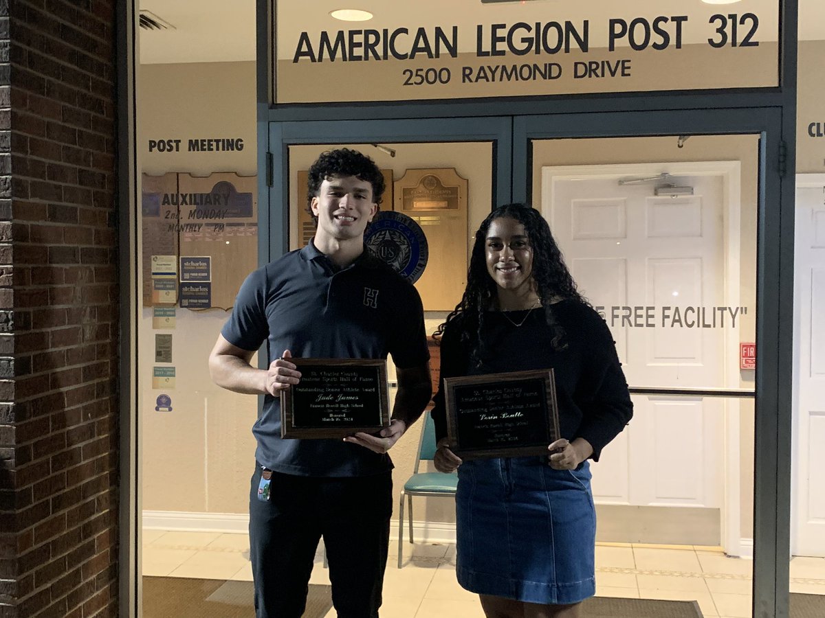 Two absolutely dominant Vikings recognized tonight as Senior Athletes of the Year by the St. Charles County Amateur Sports Hall of Fame.