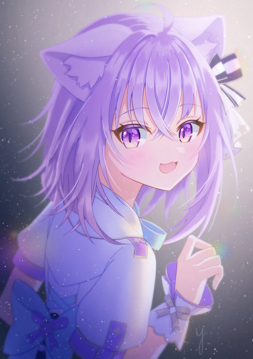 猫又おかゆ 「#絵かゆ#Hololiveexpo2024_DAY2楽しみ〜! 」|ゆきむらるい🦊ご依頼募集中のイラスト