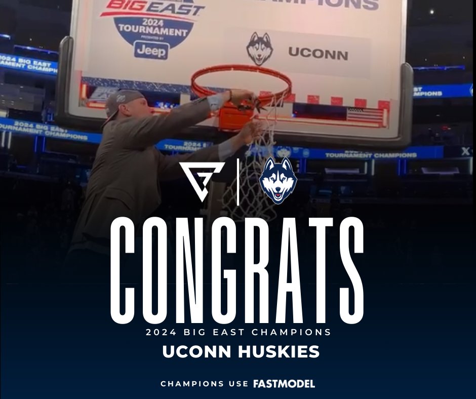 FMS_Software's tweet image. Congrats to @UConnMBB the @BIGEAST Tournament Champs! Can&apos;t wait for @MarchMadnessMBB!

#ChampionsUseFastModel