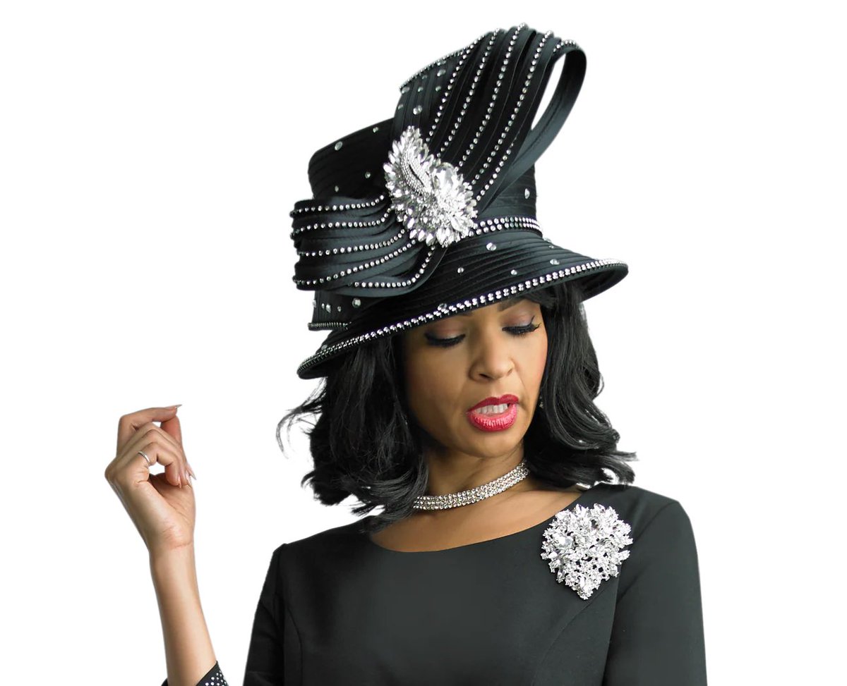 DivasDenFashion's tweet photo. Lily &amp; Taylor H939 Black HAT 
https://t.co/YFcAoLiWOo 
#divasdenfashion #hat #blackhat #yellowhat #purplehat #lilyandtaylor #H939 #smallhat #brimhat #couturemillinery #madhatter #hatinator #funeralhat #hatfashion #statementpiece #millinery #churchhat #cogichat #headdress #wedding https://t.co/R1vCuFxZsD