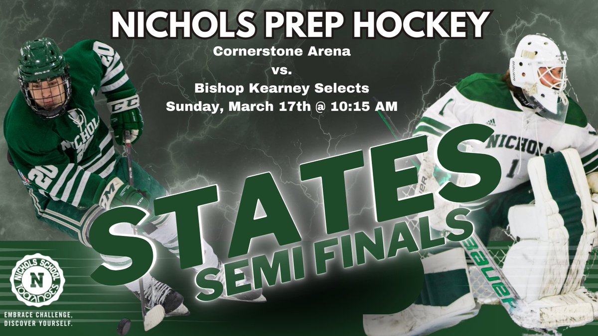 Nichols Vikings are headed to the NY State Semi-Finals tomorrow at 10:15 vs. Bishop Kearney Selects. After a loss to LI Gulls (0-4), we came back to defeat P.A.L Islanders (7-1), and Jr. Sabres (5-4). We are ready for battle! #CultureWins #ProcessWins #IttakesWhatitTakes #Vitua