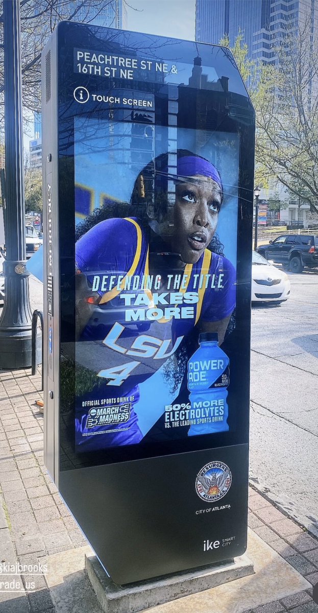 Our girl is everywhere!! ⭐️💜💛🫶🏽4️⃣🏀
When you pray ,stay focus, continue to work hard and determined to get better at your gift,there’s no limits to what God will do @Flaujae . 🙏🏾#ItTaKesMore #Powerade #Ambassador   #Flaujae #Big4 #Hooper  #LSU #NationalChampion #MarchMadness