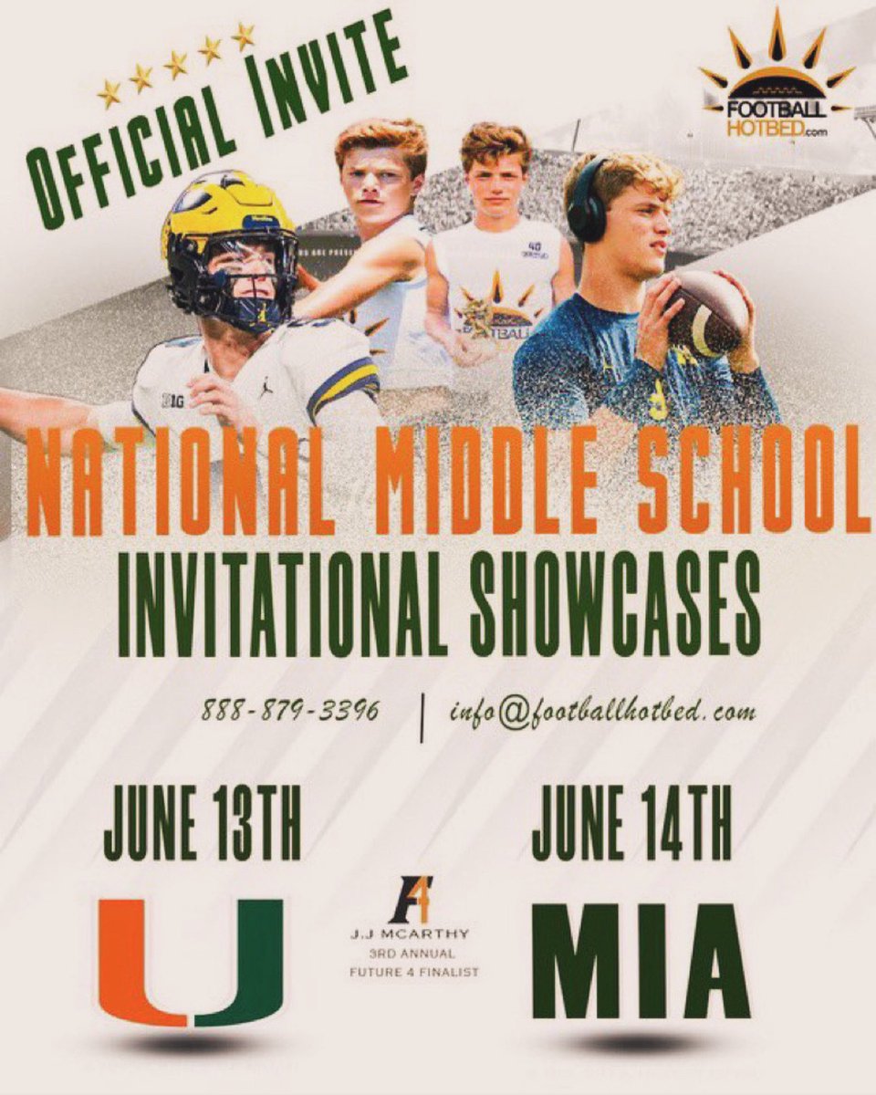 ignacioQB_KP's tweet image. Thanks Coach @TheQBEngineer for the @FootballHotbed @Future4QB camp invite at @CanesFootball 
#FirstGod