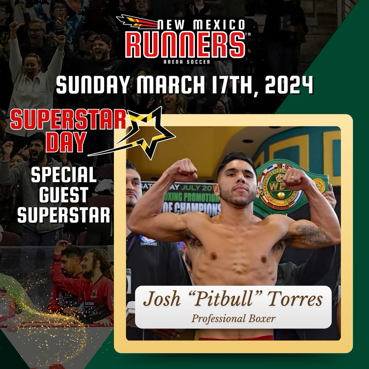 RioRoadrunner's tweet photo. π More Superstars that will be in attendance at the @rreventscenter on March 17th! β½
π₯ @PitbullTorres
π @dylanhstorm
π¦ Monte & Mona
It's going to be a party!!! πππ
#nmrunners #runasone #riorancho #abq #arenasoccer #nmsoccer #abqtopes #nmicewolves #unmlobos https://t.co/1nwxDT16q9