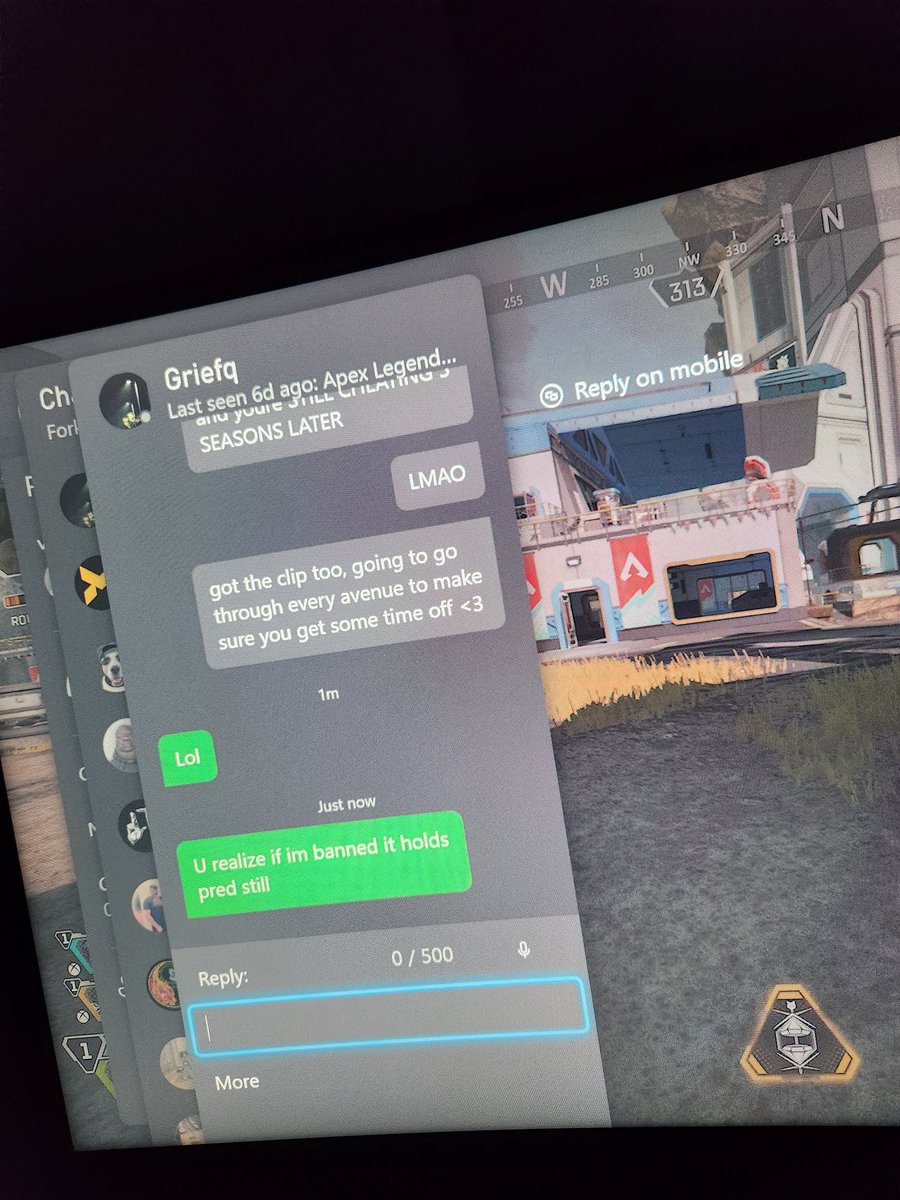 Beatuwitafork's tweet photo. Same kid has been 6 manning for multiple days this season, and he's bragging about still getting his pred rewards. Please get these kids out of here. They're top 50 on Xbox 🤮

@RSPN_Hideouts @Respawn @PlayApex https://t.co/Cd3gWzvm92