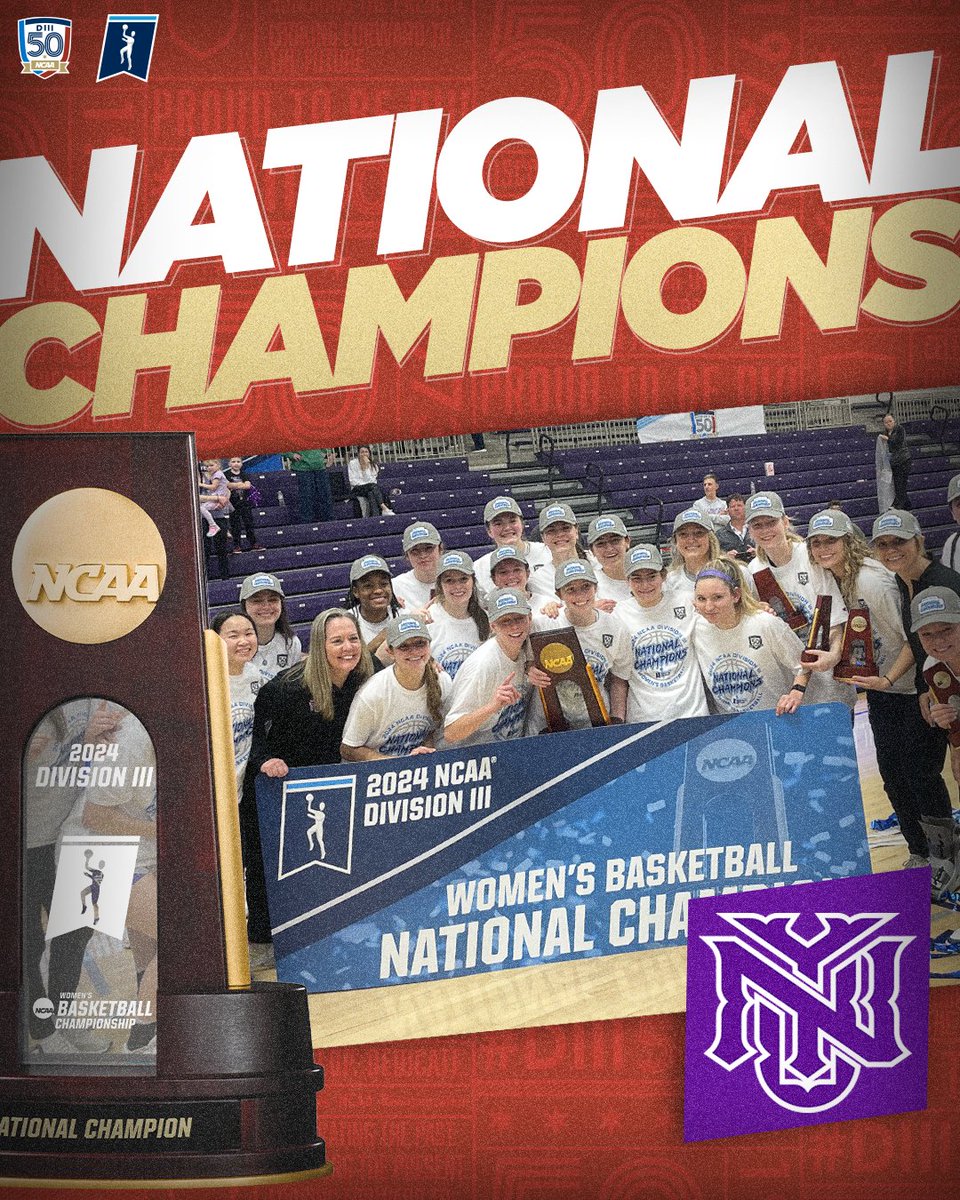 Congratulations to <a href="/NYUAthletics/">NYU Athletics</a>, the 2024 Division III Women’s Basketball Champions! 🏆

#D3hoops | #WhyD3