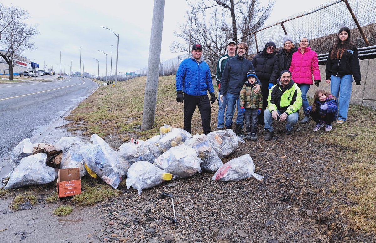 Thank you to local resident Daryl for organizing a successful community clean up today with Humberlea residents Brigette, Mike and Judy and others.