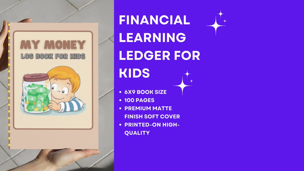 Saving Money Log Book  for your kids to promote their habit of responsible money management.
amazon.com/dp/B0CV63NBRK
#MoneyManagement #kidsbooks #Savings