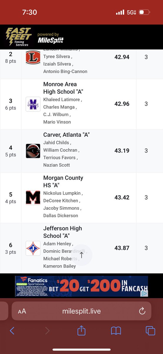 After many failed attempts to break the 50 second barrier in the open 400 I’ve finally did it!?!? Had a great time today also split a 49.3 in the 4x4!!!