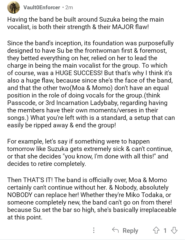 VaultKing_14's tweet photo. Oh and BTW, here's my hot take from that Reddit thread: 😏 
#BABYMETAL #ベビーメタル #sumetal #中元すず香 #suzukanakamoto #kitsunes #hottakes #unpopularopinions #controversialposts 
@UrsaNoYoru
@Bradley0316 @BM_not_News @annie_metal_TW https://t.co/R5OGbFG38m