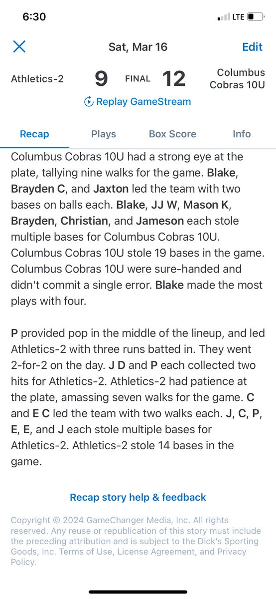 Game 1 recap for pool play at the Kids America Indoor Tournament. Great win for the Cobras!🐍 ⚾️
