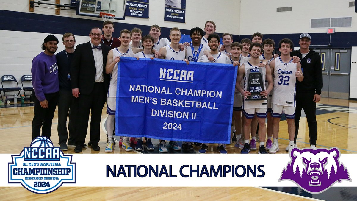 Crown College Takes the Crown in the 2024 DII Men's Basketball National Championship! the-n.cc/4cuvHeq #NCCAABasketball