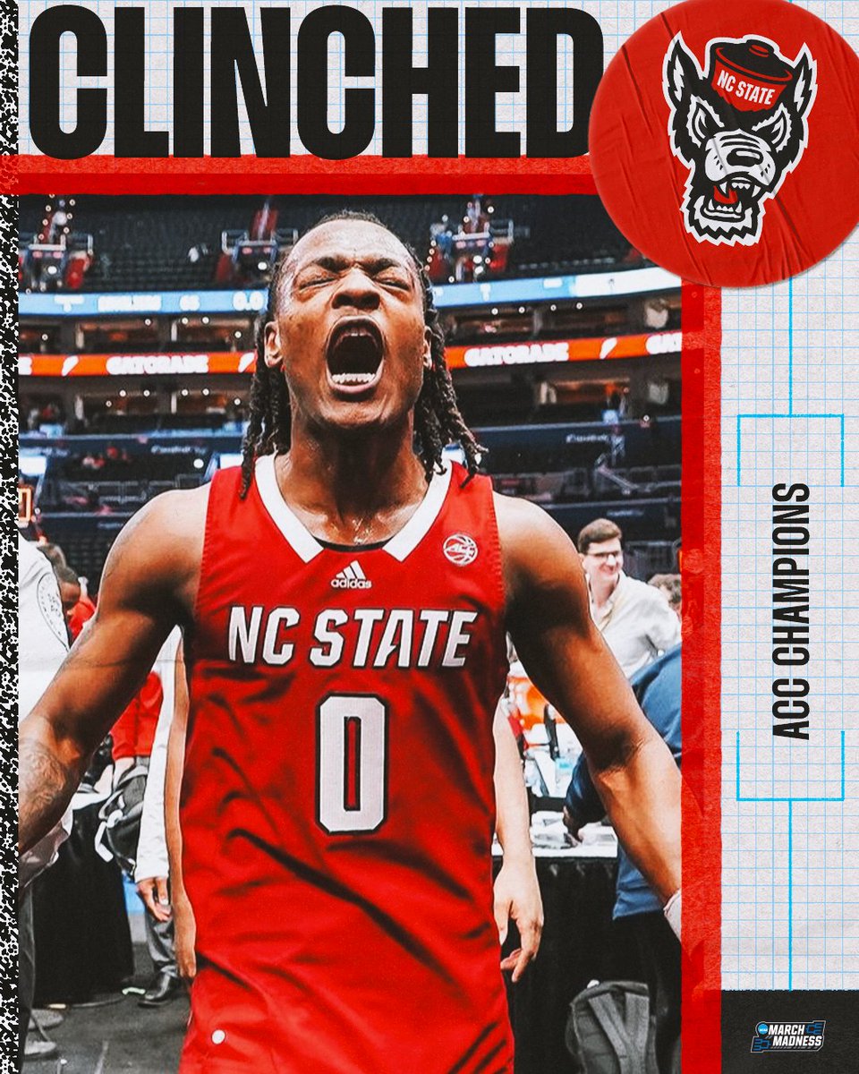 NC STATE BOOKS THEIR TRIP TO THE DANCE 😤 The Wolfpack win five games in five days to be crowned ACC tournament champions 🏆 #MarchMadness