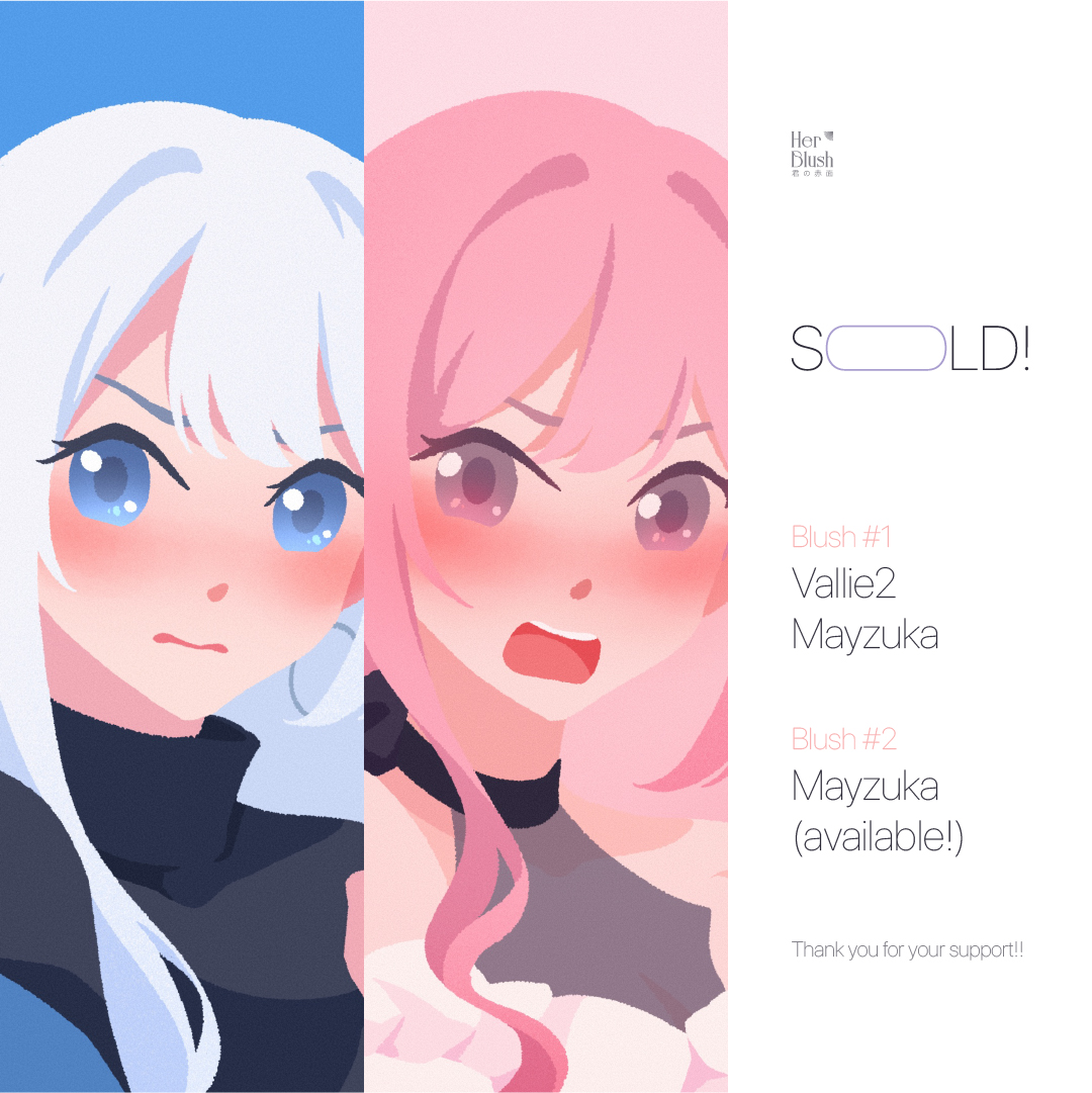 HerSight_NFT's tweet photo. 3 out of 4 sold within 10 minutes!!
Thank you 'vallie2' and 'Mayzuka' for your appreciation! (sorry I tried to find your twitter but couldn't 🥹)

I didn't expect to be this fast at all, I was so teary when seeing the notifications😭

#HerBlush #NFTArtists https://t.co/KCAUHL6MiL