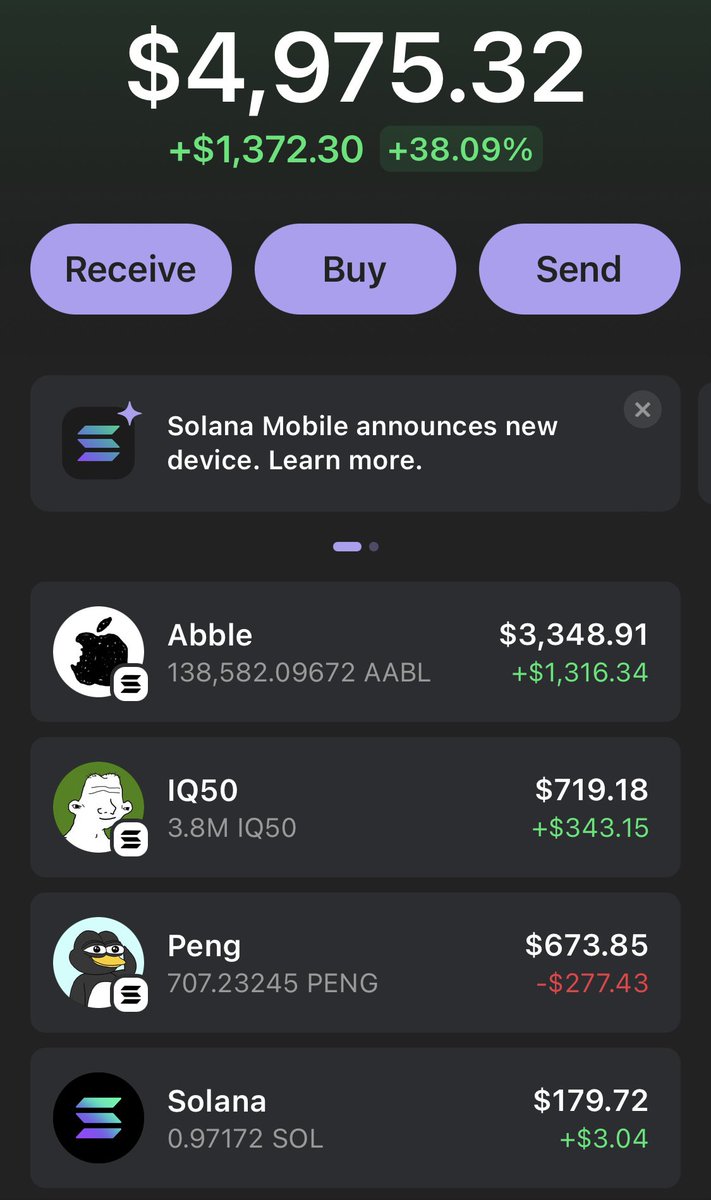coinlikecoin's tweet image. 私のMEMEウォレットの資産が
どんどん上がっていってます👴

昨日落ち目ってた 
#PENG 1600枚中900枚(1000$分)を
上り調子だった #AABL に移したのが大正解でした😇

何気に #IQ50 も化け出してますね😆

MEMEなので全コイン油断は禁物ですが😂