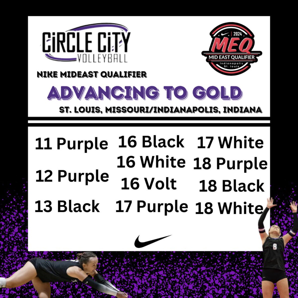 circlecityvbc's tweet photo. Day 2 is over and we’ve still got 11 teams fighting for a bid to USAV Nationals! It’s been a great 2 days for our teams, but tomorrow is where it counts 🔥 Let’s go bring home some bids 🤩 #CircleCityElite #BidChasing https://t.co/jOpaQoZohP