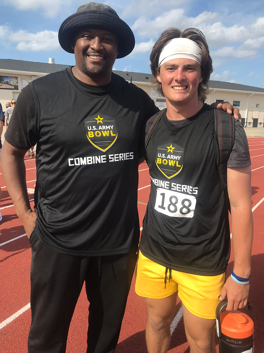 John Kostuch (@johnkostuch) on Twitter photo Thank you <a href="/JJKilgore_SDS/">JJ Kilgore</a> for the invitation to <a href="/ArmyBowlCombine/">USArmyBowlCombine</a> <a href="/USArmyBowl/">Military Appreciation Bowl Week</a>💯 #2025QB
<a href="/SDSports/">Signing Day Sports</a> <a href="/Preps_247/">AllStatePreps</a> <a href="/EdOBrienCFB/">EdOBrienCFB</a> <a href="/247Sports/">247Sports</a> <a href="/CoachTylerFunk/">Tyler Funk</a> <a href="/CoachMcCannERT/">Coach McCann</a> <a href="/joeray36/">Joe Ray</a> <a href="/MattSeiler_SDS/">Matt Seiler</a> <a href="/CSMITHSDSU/">Craig Smith</a> <a href="/XiiAcademy/">xii_academy</a> <a href="/WHCoachWhite/">Carl White</a> <a href="/DanLaForestFB/">Dan LaForest 🏈</a> <a href="/RealNews102/">Drew Johnson</a> <a href="/H2_Recruiting/">Hasani (H2) | Football Recruiting</a> <a href="/polk_way/">PolkWay</a> Thank you <a href="/JJKilgore_SDS/">JJ Kilgore</a> for the invitation to <a href="/ArmyBowlCombine/">USArmyBowlCombine</a> <a href="/USArmyBowl/">Military Appreciation Bowl Week</a>💯 #2025QB
<a href="/SDSports/">Signing Day Sports</a> <a href="/Preps_247/">AllStatePreps</a> <a href="/EdOBrienCFB/">EdOBrienCFB</a> <a href="/247Sports/">247Sports</a> <a href="/CoachTylerFunk/">Tyler Funk</a> <a href="/CoachMcCannERT/">Coach McCann</a> <a href="/joeray36/">Joe Ray</a> <a href="/MattSeiler_SDS/">Matt Seiler</a> <a href="/CSMITHSDSU/">Craig Smith</a> <a href="/XiiAcademy/">xii_academy</a> <a href="/WHCoachWhite/">Carl White</a> <a href="/DanLaForestFB/">Dan LaForest 🏈</a> <a href="/RealNews102/">Drew Johnson</a> <a href="/H2_Recruiting/">Hasani (H2) | Football Recruiting</a> <a href="/polk_way/">PolkWay</a>