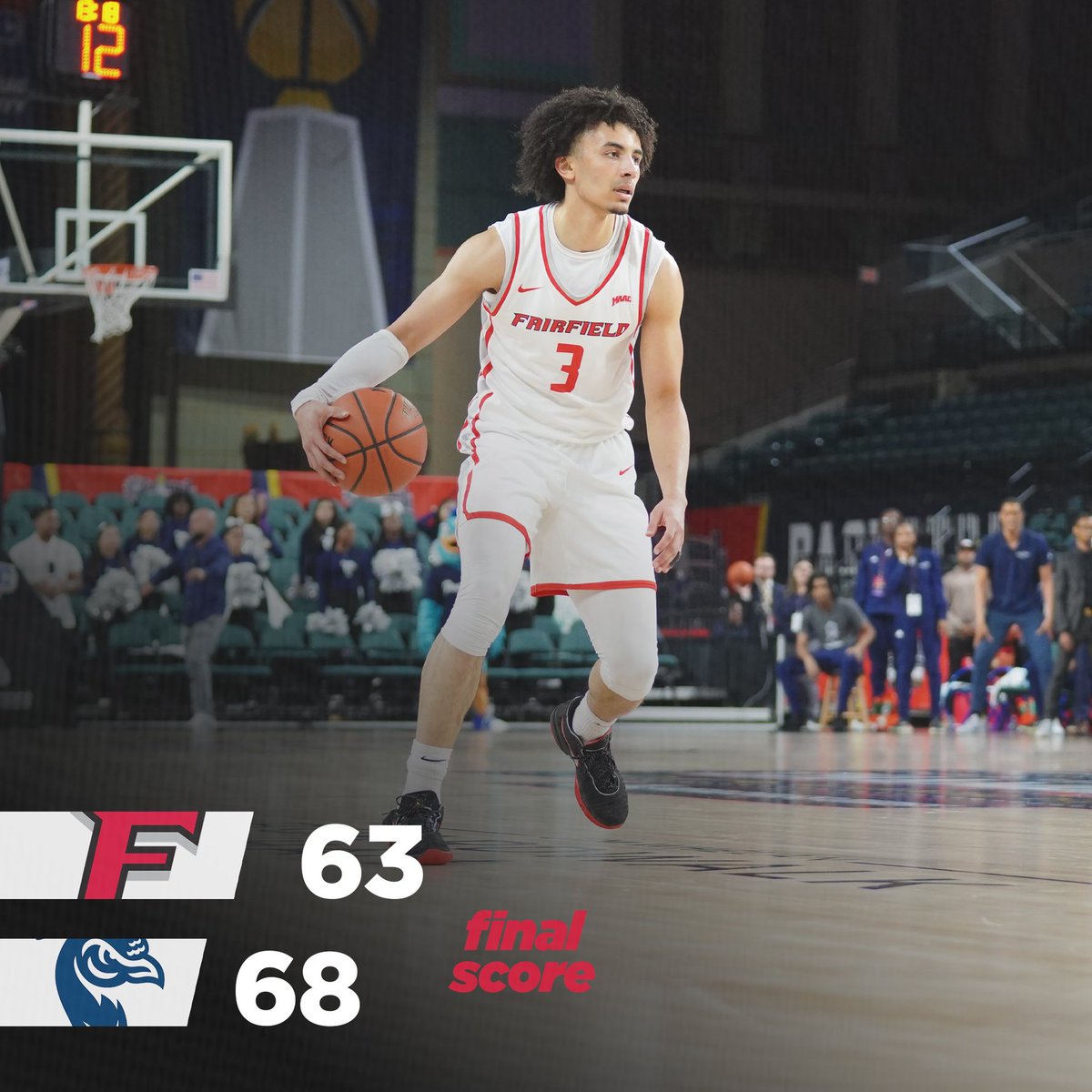 FairfieldMBB's tweet photo. Final from Atlantic City.

Fought hard all year, thank you to the seniors that made this an exciting season.

#wearestags🤘🏀 https://t.co/4wPhBpTbeE