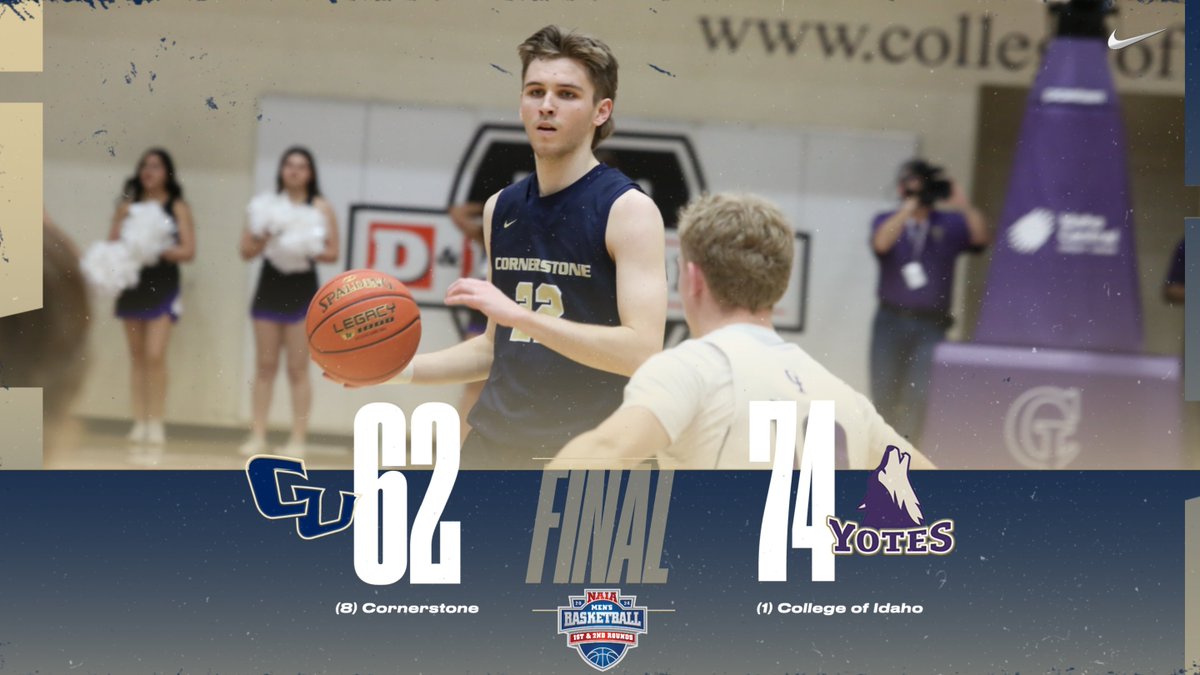 Battled to the very end. Men's Basketball's season comes to end against The College of Idaho. 

Ainsworth - 21 points
Rowlinson - 15 points
Joldersma - 12 points

#TogetherweSOAR