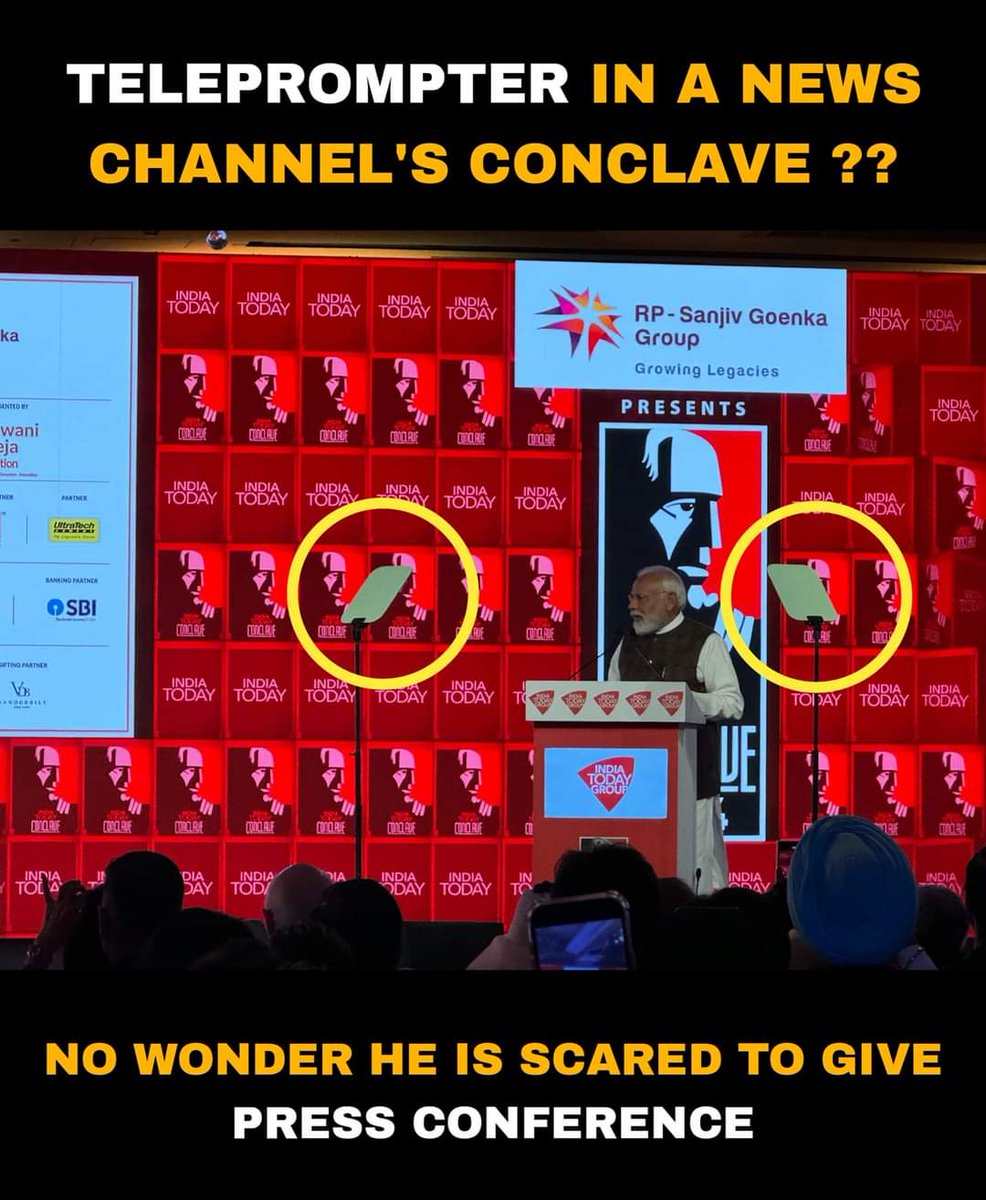 'SHER' can't live without his teleprompter...
#IndiaTodayConclave 
#ModiAtIndiaToday