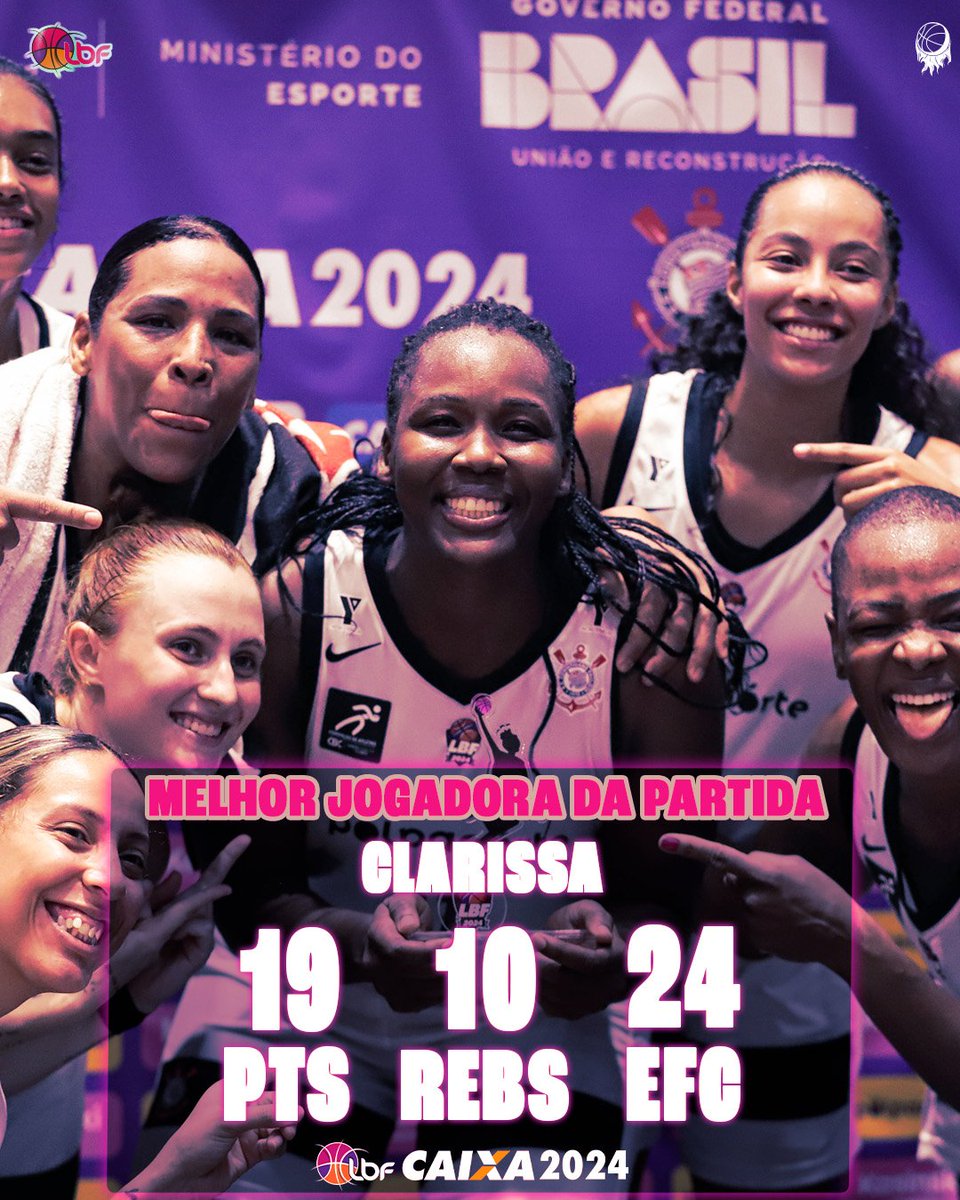 LBF_Oficial's tweet photo. Outra grande atuação de @Clars_santos, que faz um belo começo  de LBF CAIXA!

19 pontos, 10 rebotes, 24 de eficiência  e Melhor Jogadora da Partida pro @corinthiansbskt!🏆⚪️⚫️🦅

📸 Beto Miller https://t.co/ahzPy1qpWr