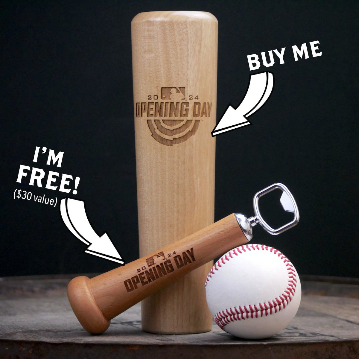 We are LIVE with the 2024 Opening Day commemorative combo! Order the mug (only 200 available) and get the matching opener for FREE! ORDER HERE: dugoutmugs.com/products/2024-… #baseball #openingday #batmug #dugoutmugs #mlb #gift #giftidea #openingday2024 $promo #free #bogo