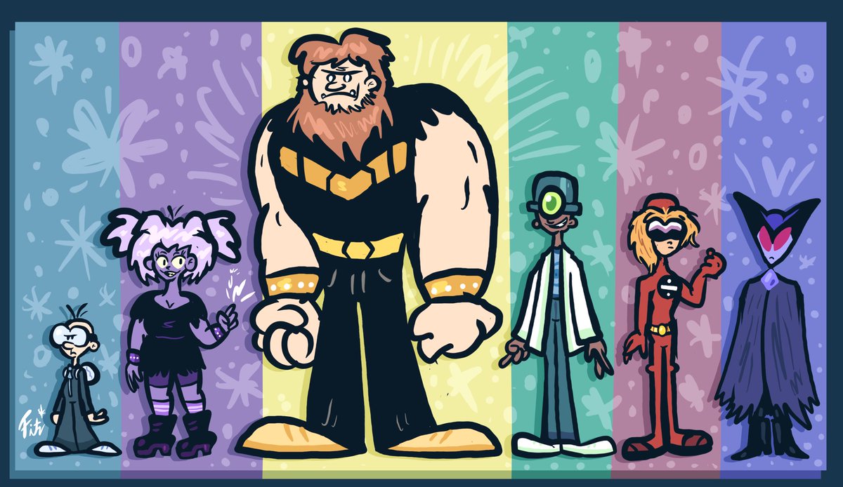 After finally watching Teen Titans 2003 in full this month, have some baddies from the show featuring the my spin on the Hive Five (or Six) seen below. #hivefive #TeenTitans #gizmo #jinx #mammoth #kydwykkyd #billienumerous #seemore #dccomics #fanart