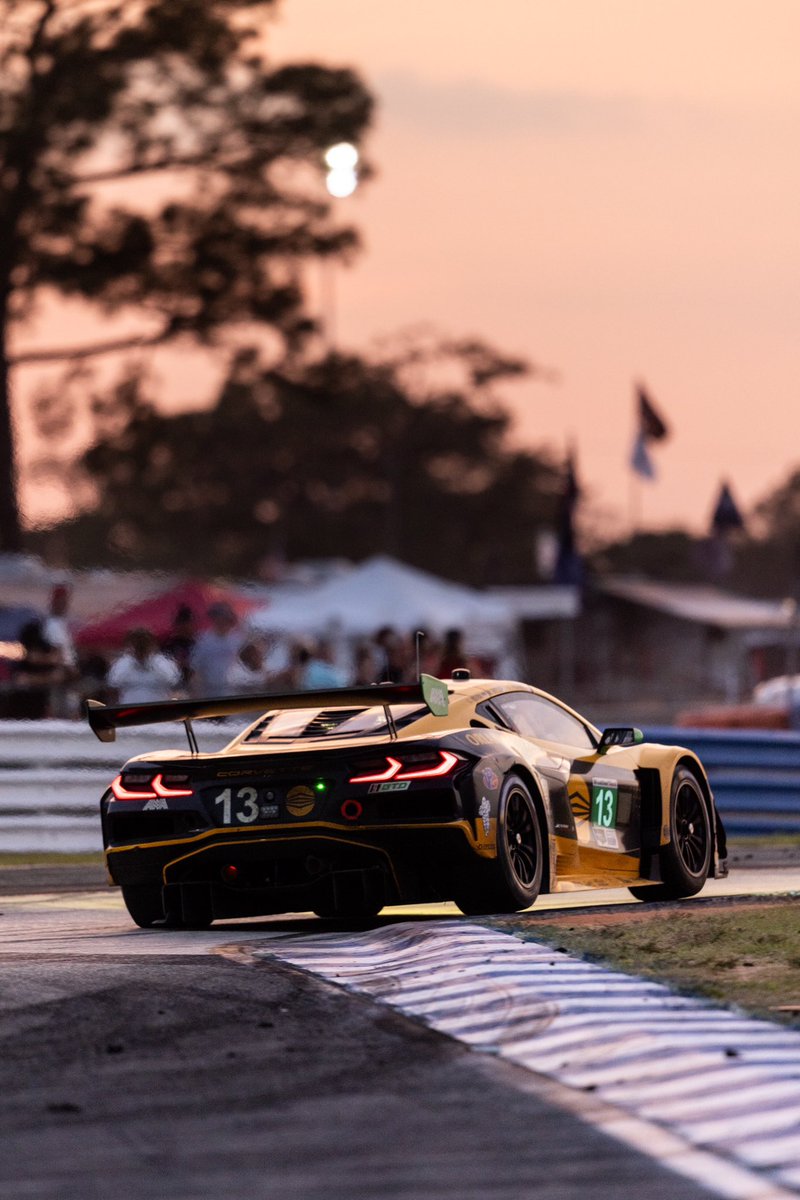 The 12 Hours of Sebring has come to a close, and it was a hard fought battle from start to finish. The #13 Corvette Z06 GT3.R of Orey Fidani, Matt Bell, and Lars Kern crossed the finish line to claim ninth place in the GTD class, gaining over 10 positions in throughout the race.