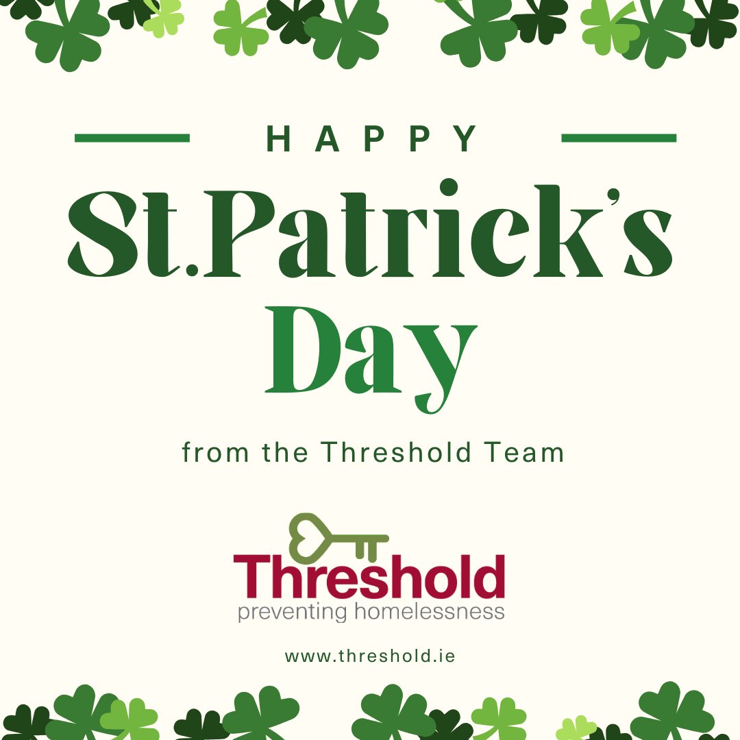 ☘️ Happy Saint Patrick's Day from all of us at Threshold 🥳