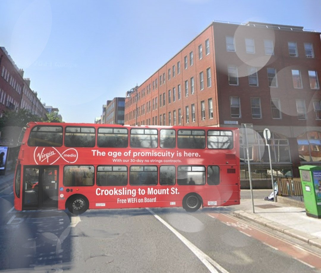 Corduff Travel won't be happy with the stiff competition from Virgin Media's all new #Crooksling to #MountStreet route!

#Dublin 
#FakeNews
#IrelandisFull