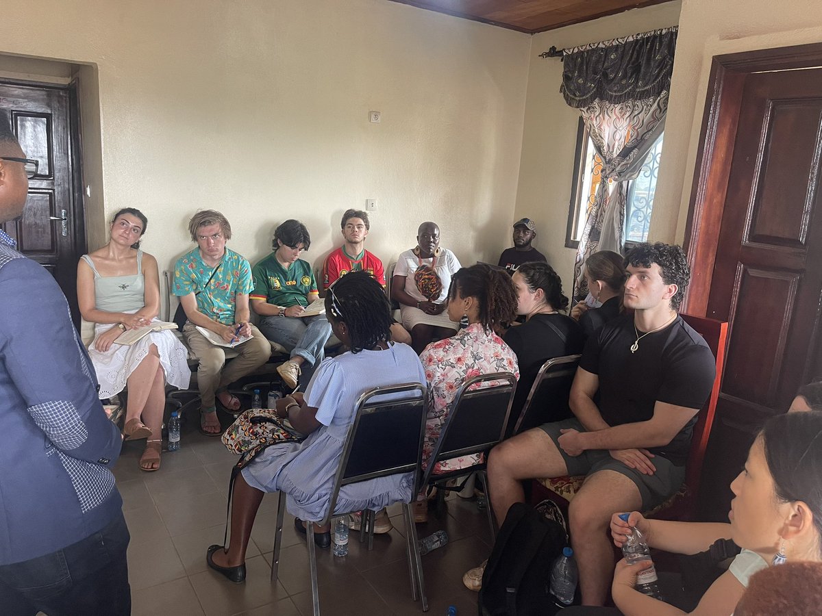 BONET_CM's tweet photo. We are delighted to have received a delegation of 15 students and 4 staff of the #SIT #US #Cameroon Study Abroad Program at our #BONET on March 13th, 2024. The purpose of the visit was for the students to learn about our #women #empowerment and development related activities. https://t.co/86w7CKAXZX