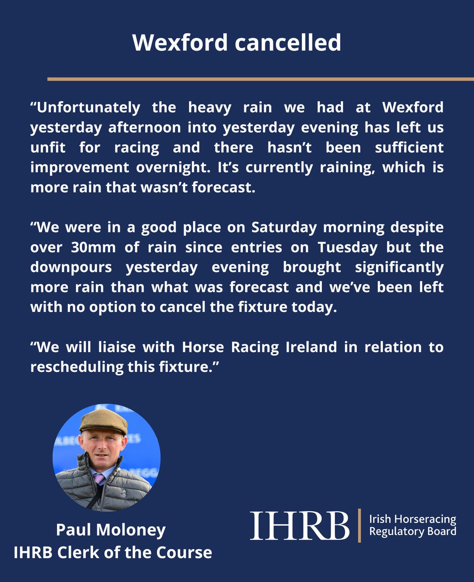 IHRB Raceday information tweet media