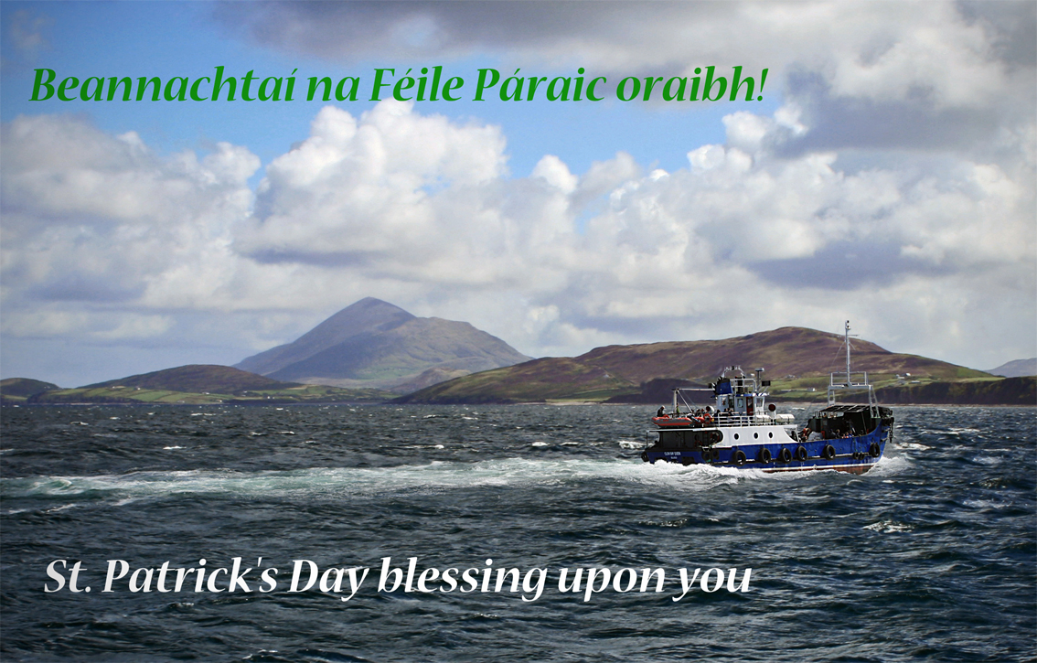Happy St Patrick's Day! #StPatricksDay2024 #CroaghPatrick #ClewBay #Ireland