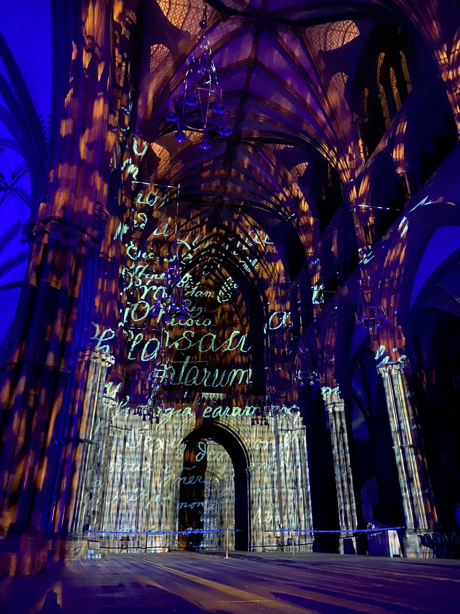 Had to return for the second Luxmuralis @luxmuralis at @LincsCathedral last night. Again, stunning. And to lie on the floor of the nave with sound, sight & architecture washing over me was so special. I hope a third will happen #visitlincoln