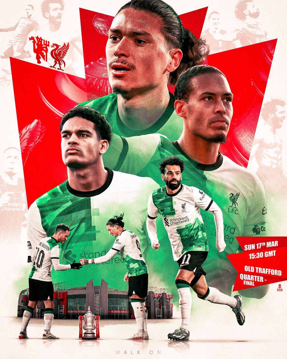 Made a Liverpool Matchday poster for the FA Cup Quarter-Finals 🎨