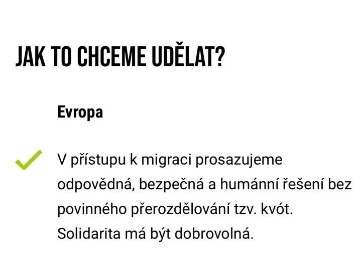 Dobrý den, pane ministře, je tohle prosím váš předvolební program? A píšete v něm, že má být solidarita dobrovolná? Ptám se pro kamarádku, děkuji.