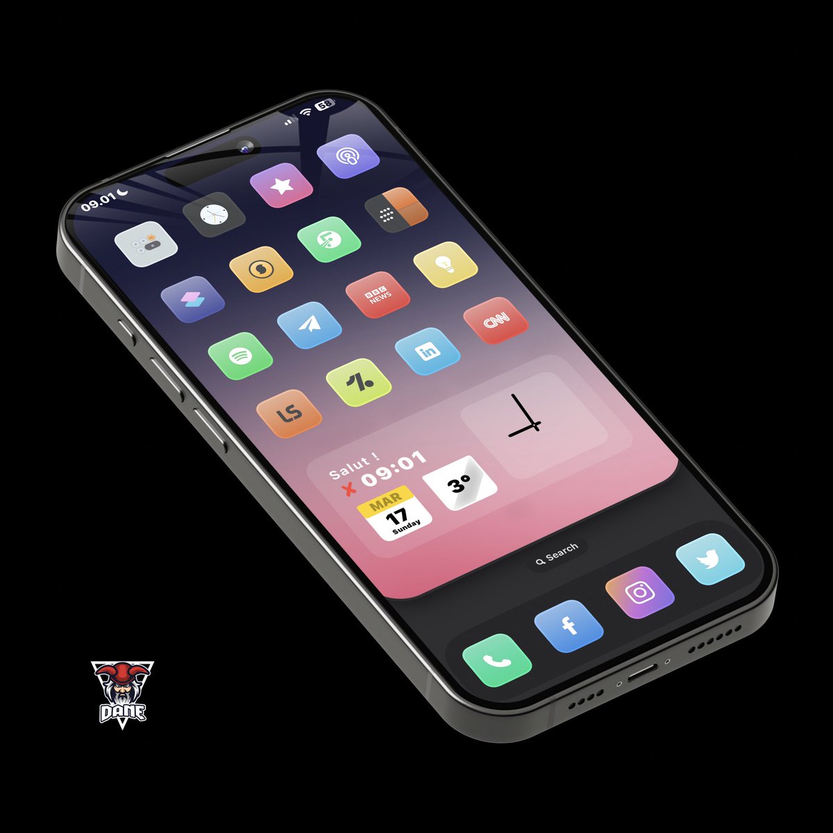 thgr34td4n3's tweet image. Me on iOS 😍

#Show 
#M
#Ios174 
#Iphone12ProMax 

• wallpaper @noir_arts 
• icons @oxtfdsgn #Ios17Deluxe 
• widgy widget @Zooropalg 
• template @SeanKly #M