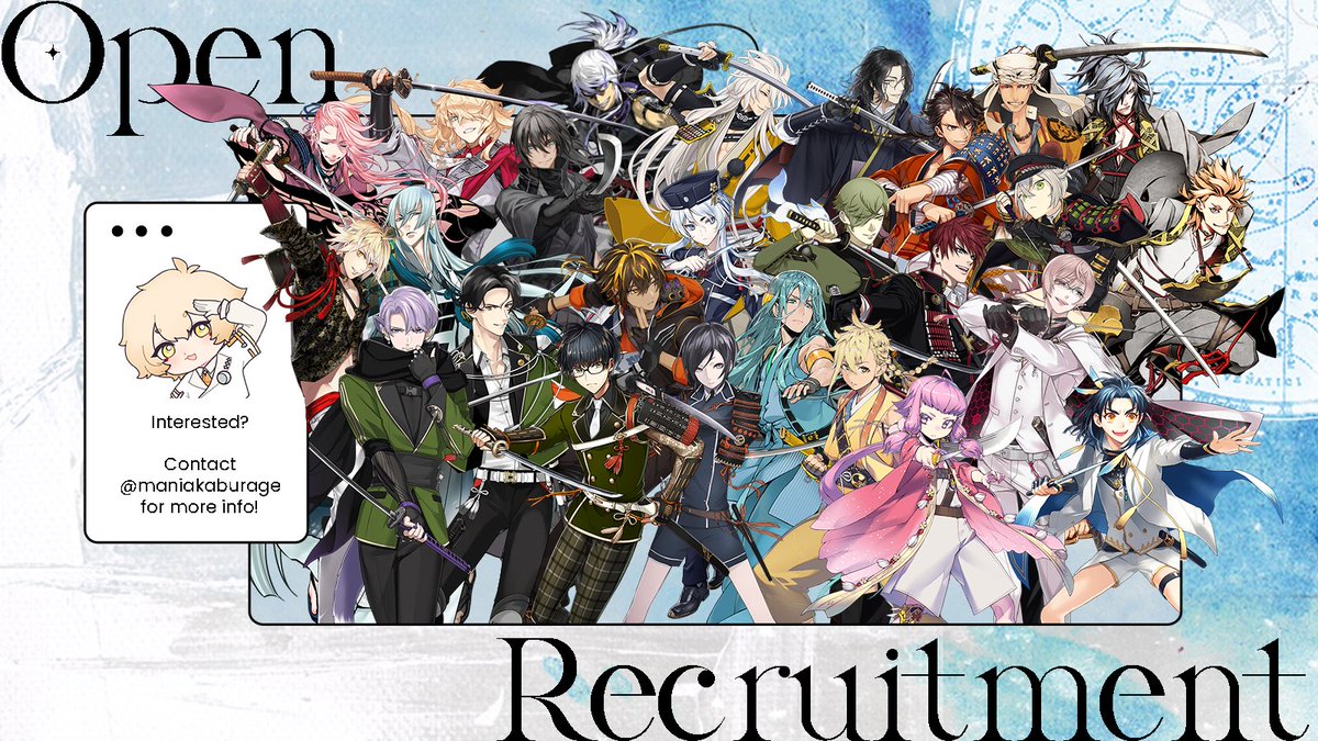 maniakaburage's tweet image. [ OPEN RECRUITMENT ]

Apa nih? Konno butuh bantuan kalian buat mulangin pedang! Ayo, segera join TKRB RP LOKAL~

Caranya? Gampang banget dong, cukup DM Konno dengan karakter yang diinginkan dan menjalankan tes IC! Konno tunggu kedatangannya yaaa ฅ^•ﻌ•^ฅ