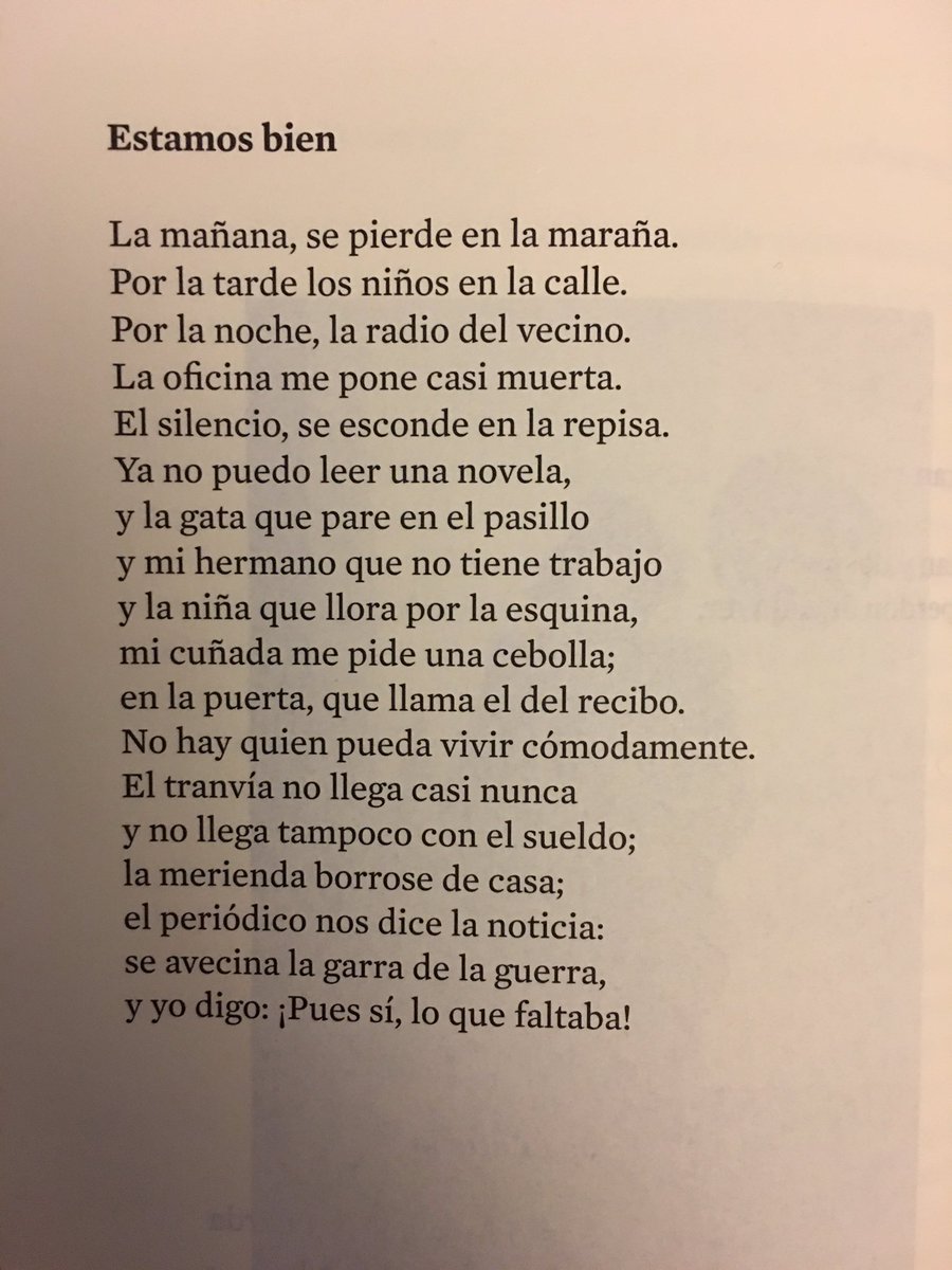 poemasladc's tweet photo. «Estamos bien», de Gloria Fuertes. https://t.co/zsAHY8JfYM