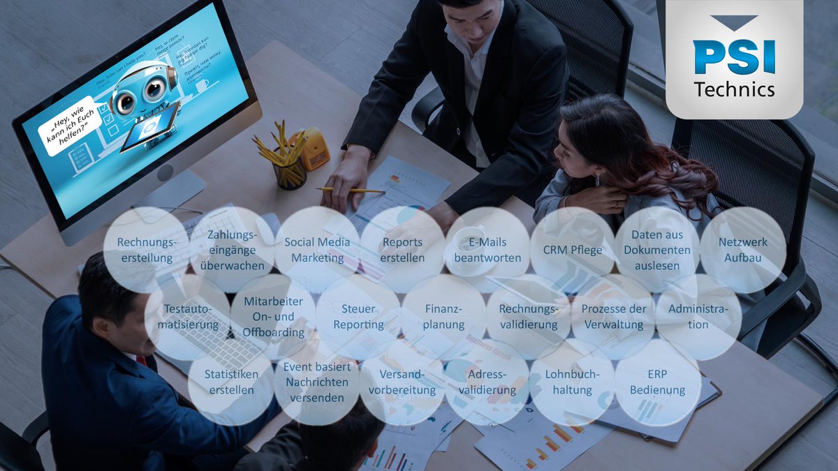 PSITechnics's tweet photo. Wir haben die Lösung für Ihren Kampf gegen #Fachkräftemangel! 
Unsere #mupudia Bots für #RoboticProcessAutomation #RPA , #Wissensmanagement &amp; mehr entlasten Ihre Mitarbeiter bis zu 100 % von lästigen Aufgaben und ermöglichen wieder #sinnvollesArbeiten . 

https://t.co/QGpLT6Ofzp https://t.co/kuSgjZVq0G