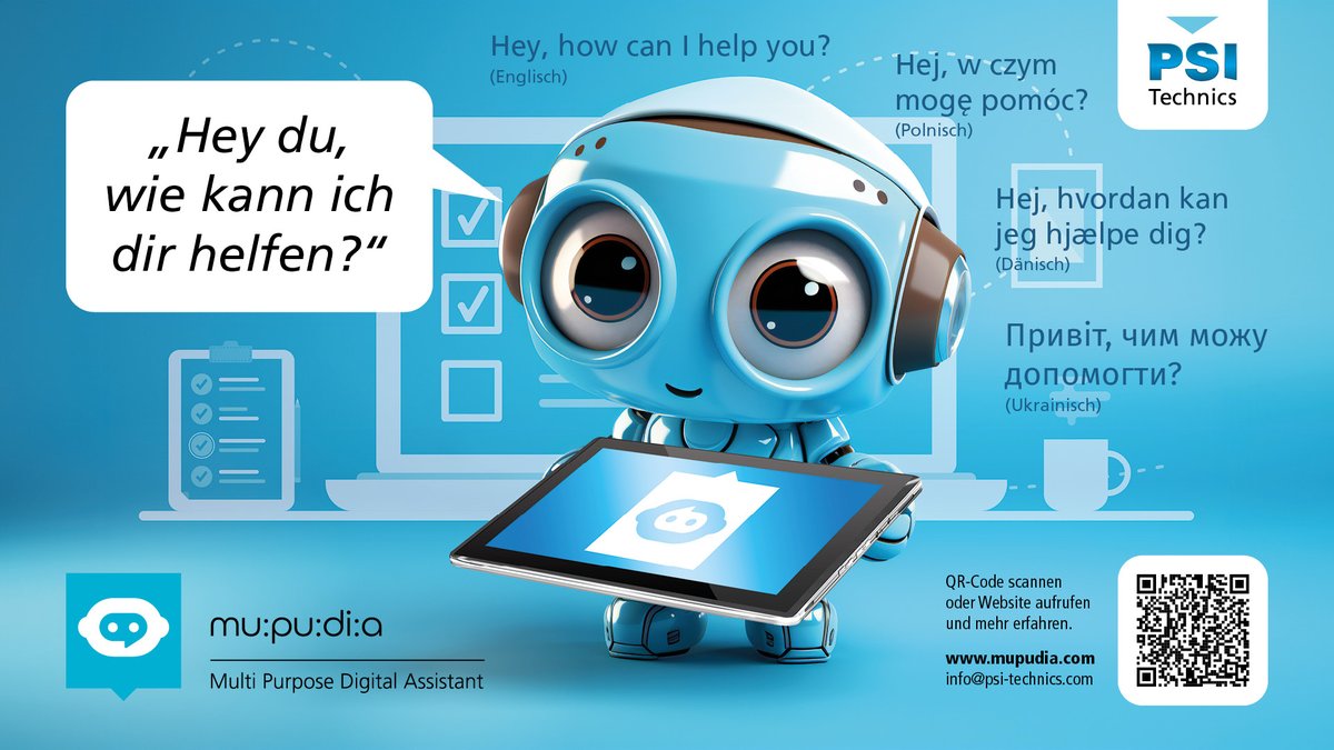 PSITechnics's tweet photo. Wir haben die Lösung für Ihren Kampf gegen #Fachkräftemangel! 
Unsere #mupudia Bots für #RoboticProcessAutomation #RPA , #Wissensmanagement &amp; mehr entlasten Ihre Mitarbeiter bis zu 100 % von lästigen Aufgaben und ermöglichen wieder #sinnvollesArbeiten . 

https://t.co/QGpLT6Ofzp https://t.co/kuSgjZVq0G