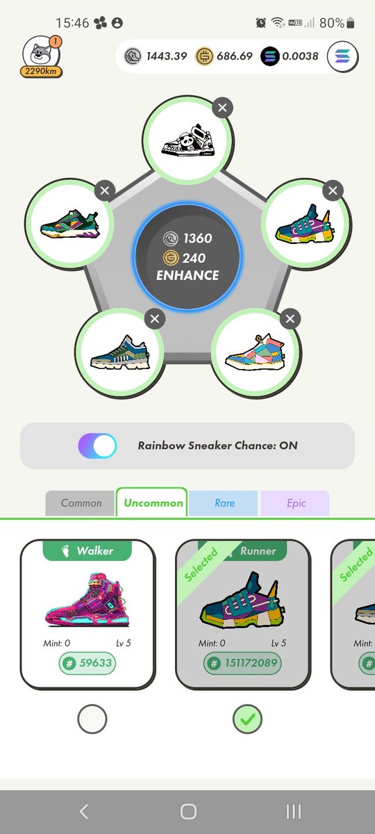 mojibake1020's tweet photo. ✅Walker
✅Jogger
✅Runner
✅Runner
✅Runner

結果、Walkerが生まれました🚀

動いてないので、『まあ～いっか』っと思った矢先、ステータスけっこう強くないですか!?👀

これは当たりですね！

やってよかったです🐼

やはりSTEPNイベントたのしいですね！☺️
#STEPN https://t.co/vtsapJHttz
