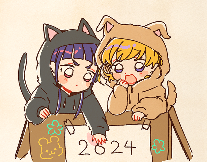 「animal hood chibi」 illustration images(Latest)｜3pages